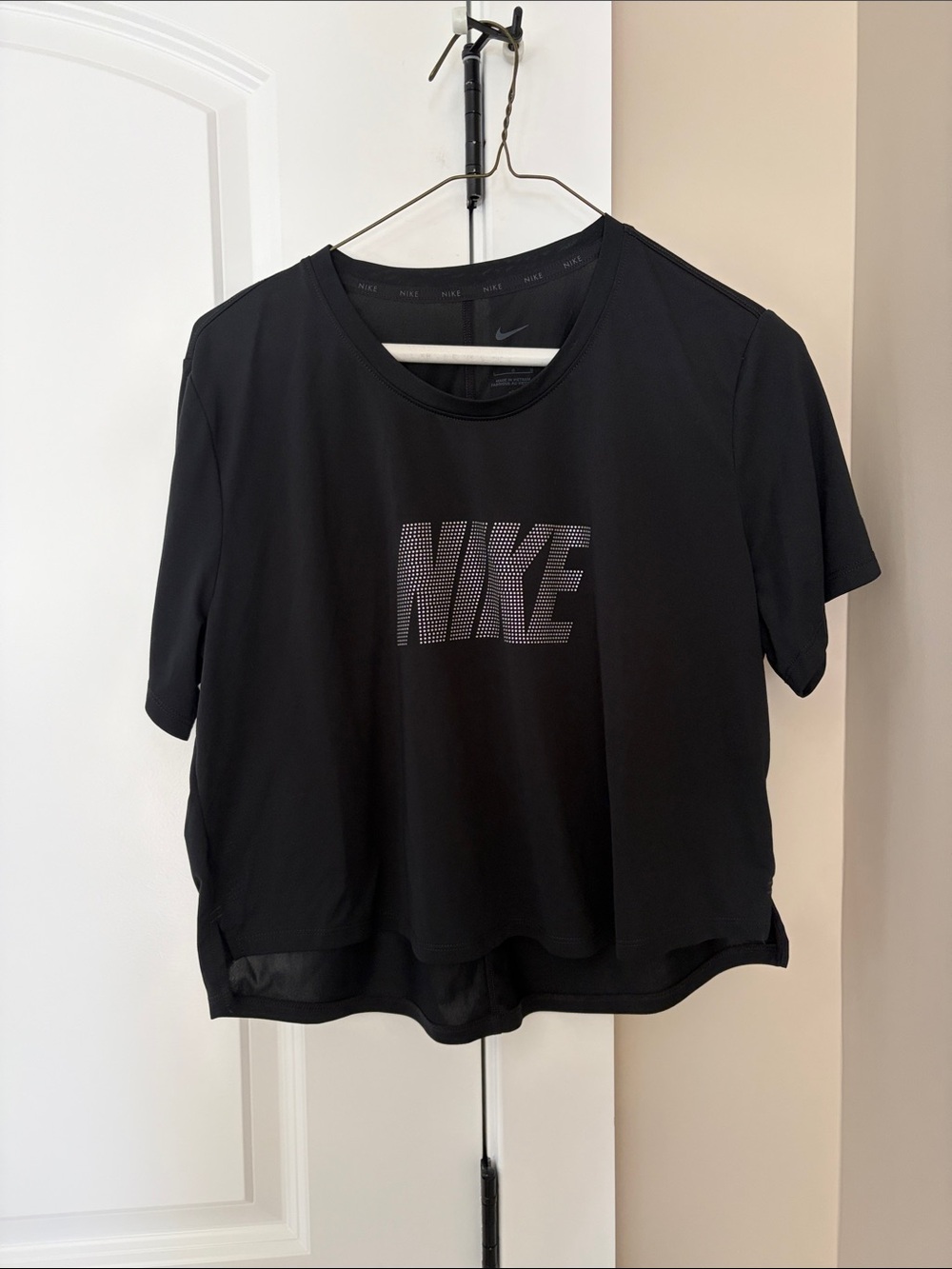 Nike Black Short Sleeve Logo Tee for Women